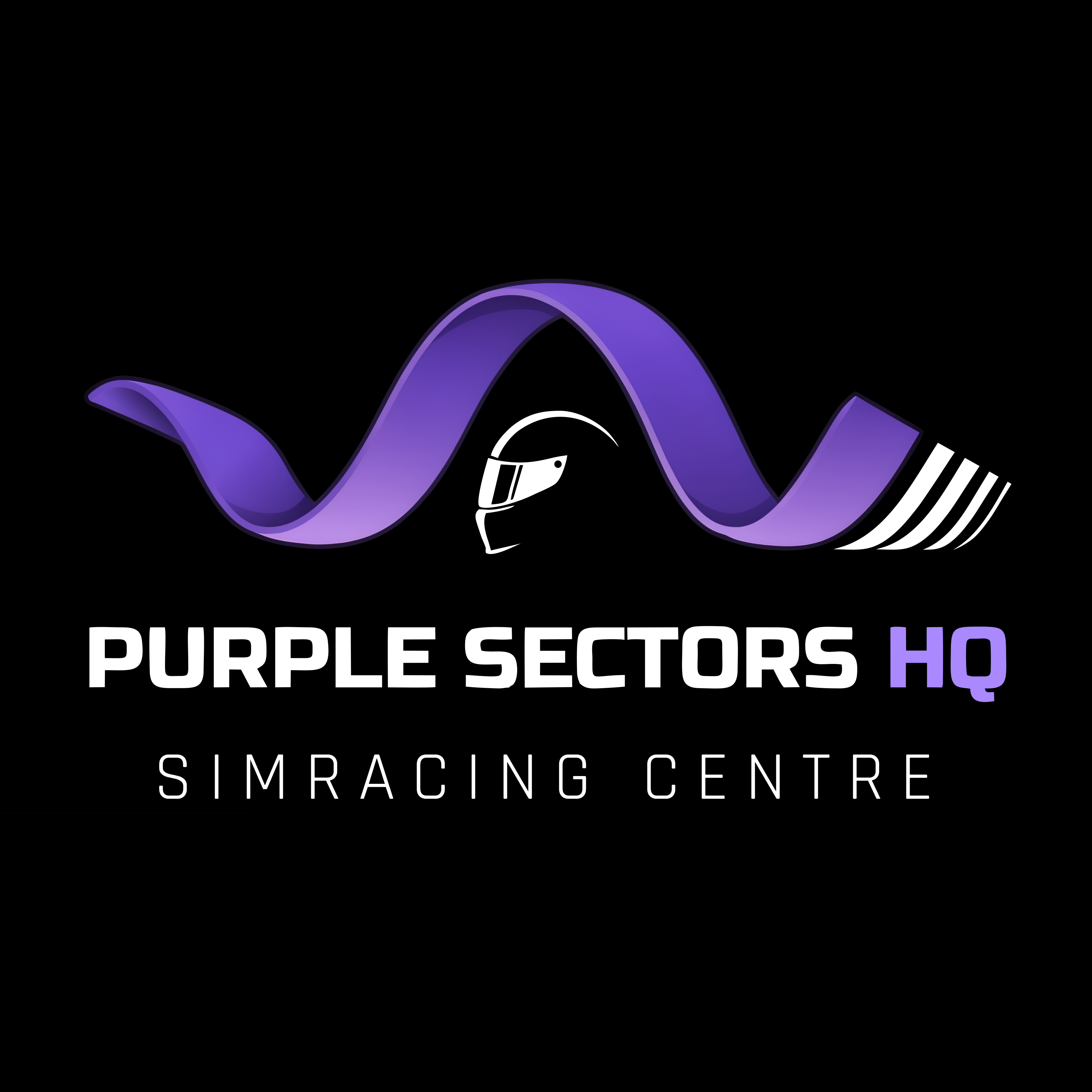 Purple Sectors HQ helmet and ribbon mark